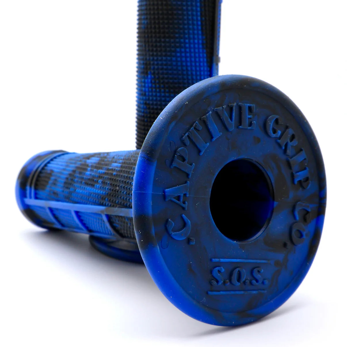 BLUE/BLACK Captive S.O.S. Half Waffle Grips
