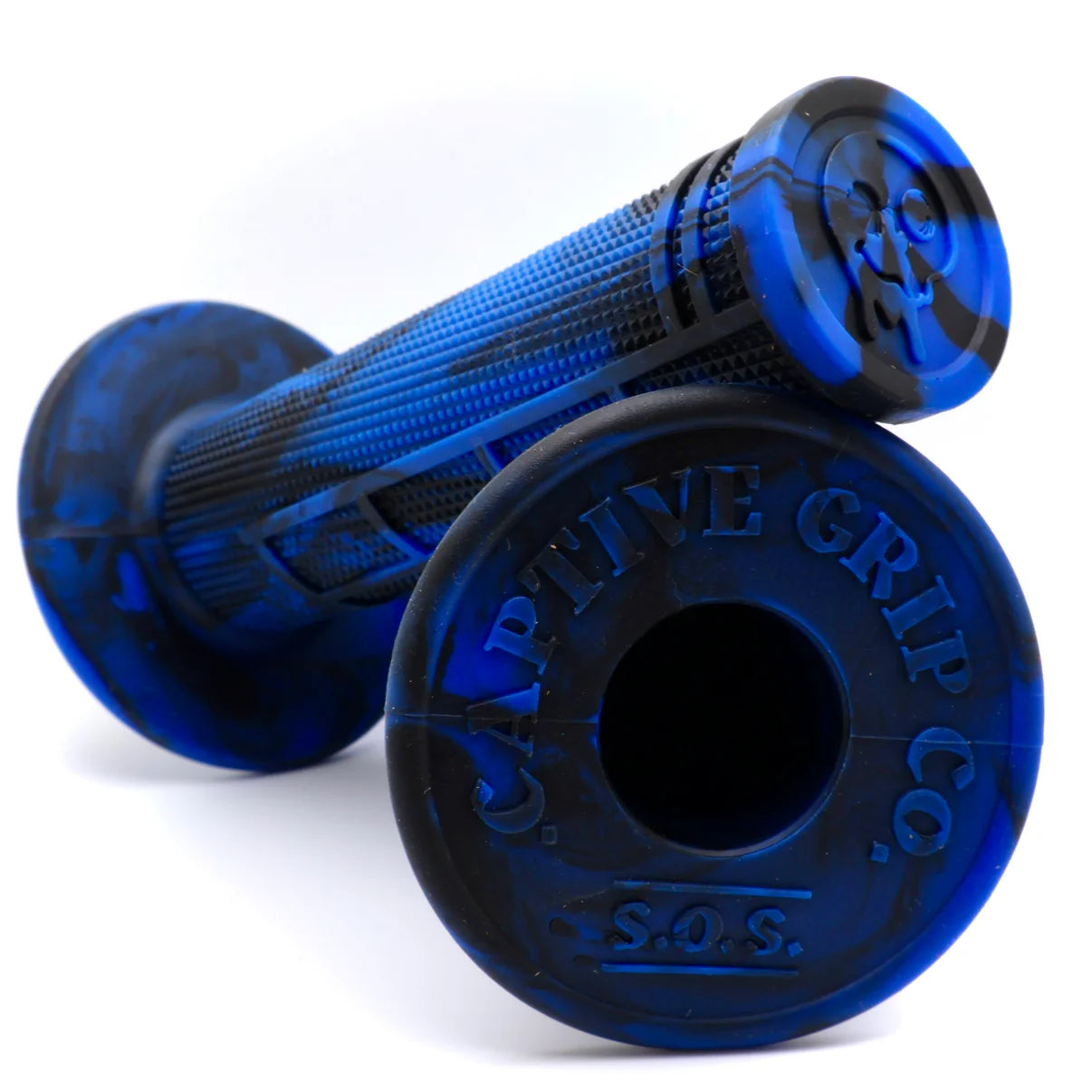 BLUE/BLACK Captive S.O.S. Half Waffle Grips