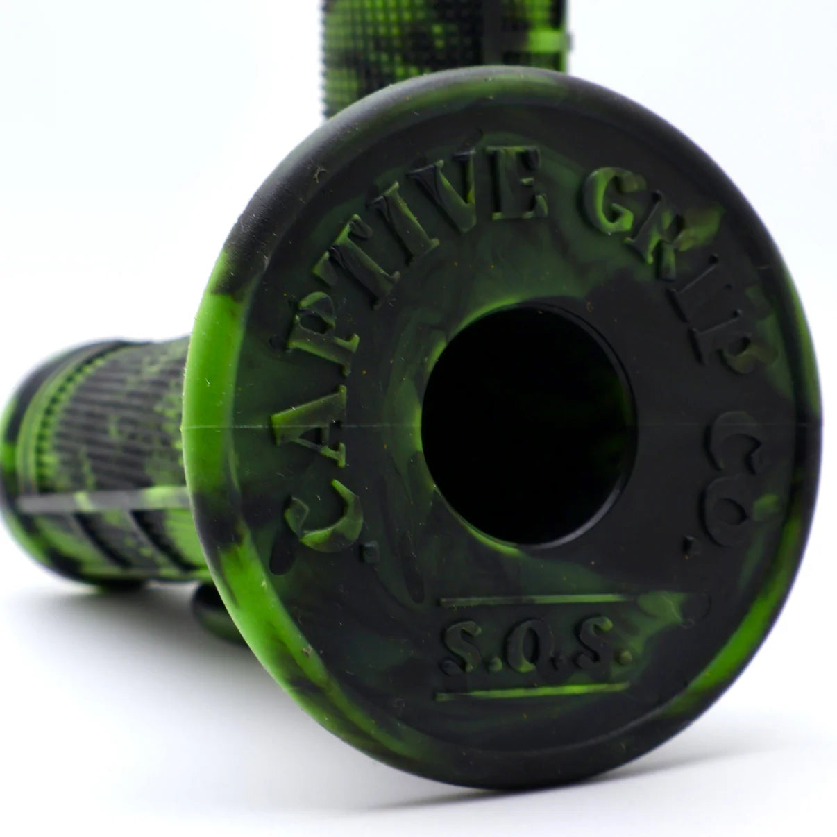 GREEN/BLACK Captive S.O.S. Half Waffle Grips