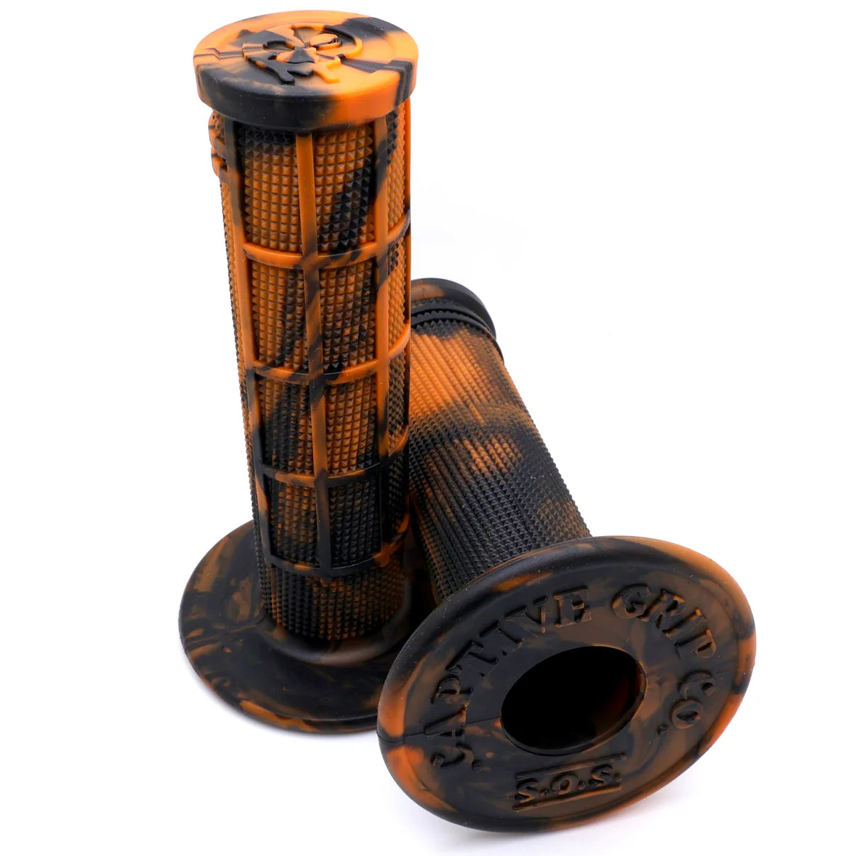 ORANGE/BLACK Captive S.O.S. Half Waffle Grips