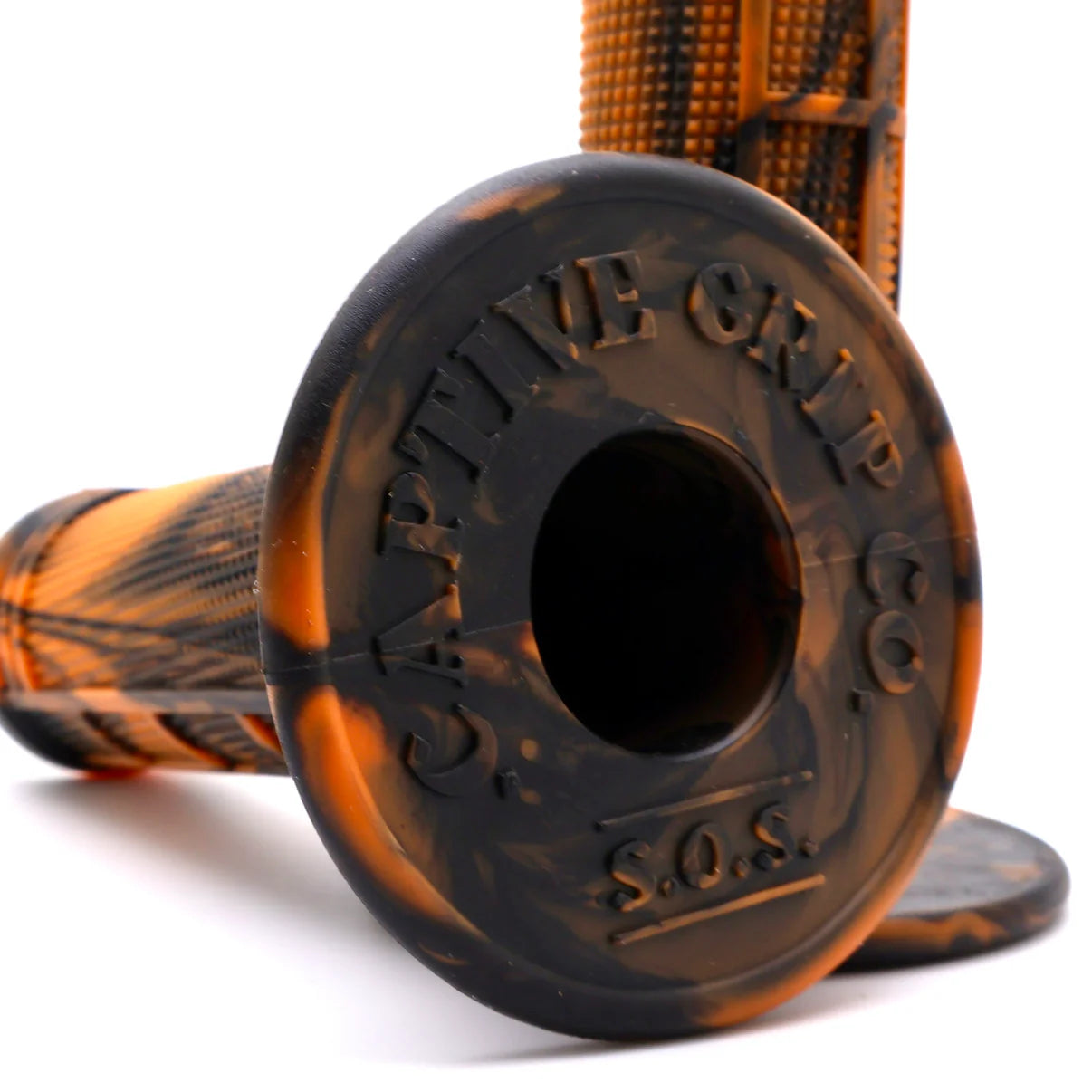 ORANGE/BLACK Captive S.O.S. Half Waffle Grips