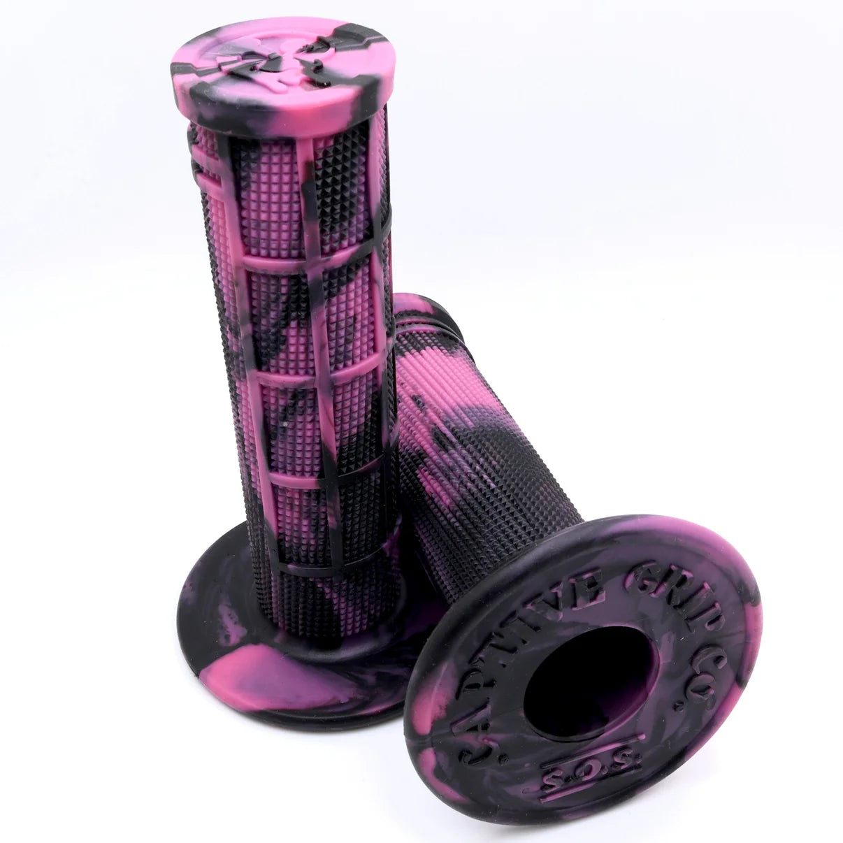 PINK/BLACK Captive S.O.S. Half Waffle Grips