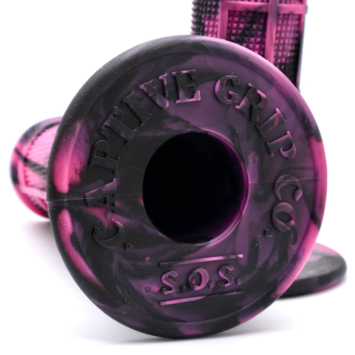 PINK/BLACK Captive S.O.S. Half Waffle Grips