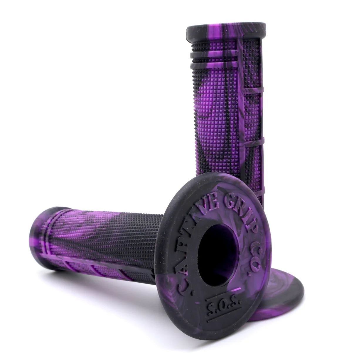 PURPLE/BLACK Captive S.O.S. Half Waffle Grips