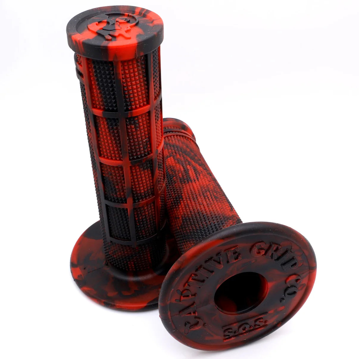 RED/BLACK Captive S.O.S. Half Waffle Grips