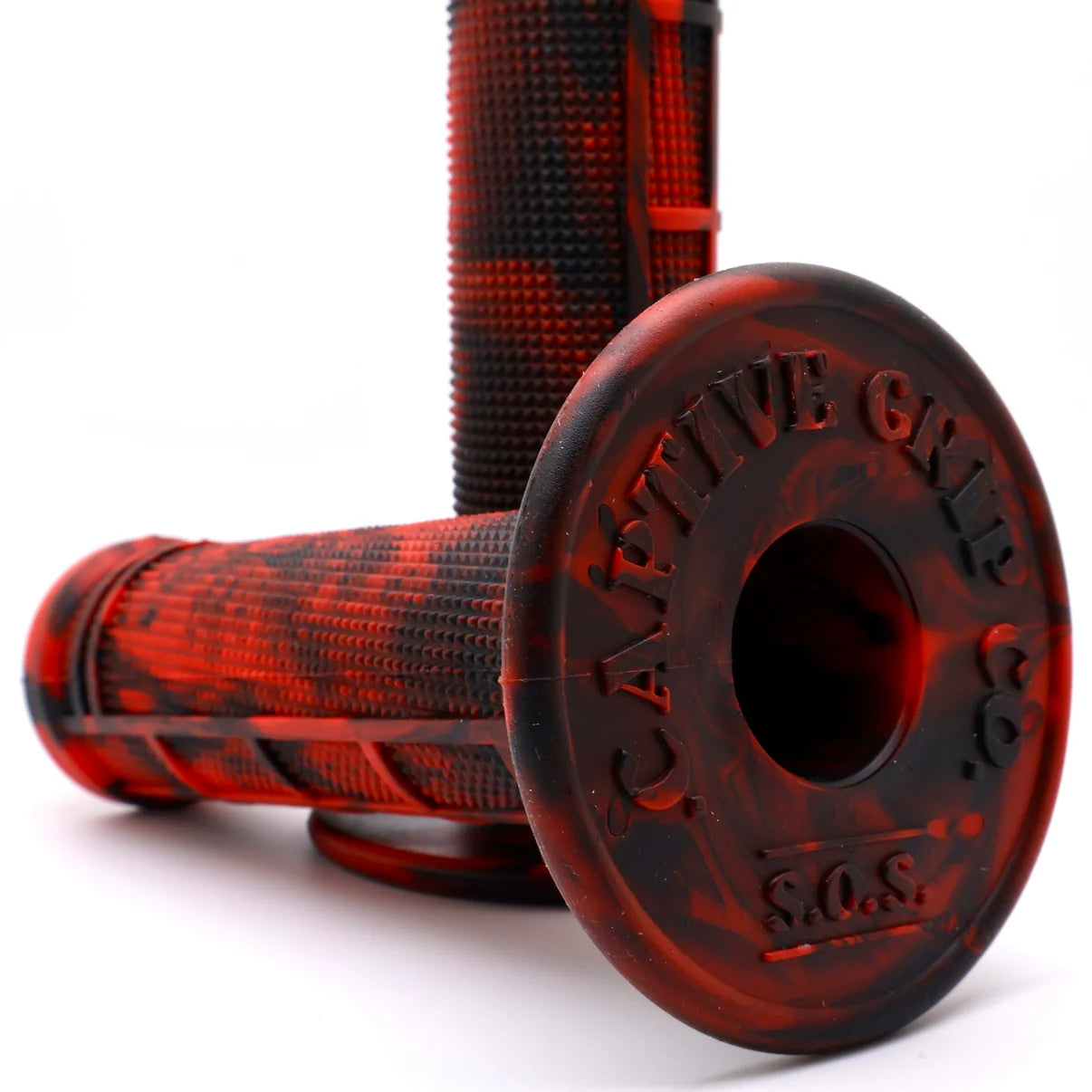 RED/BLACK Captive S.O.S. Half Waffle Grips