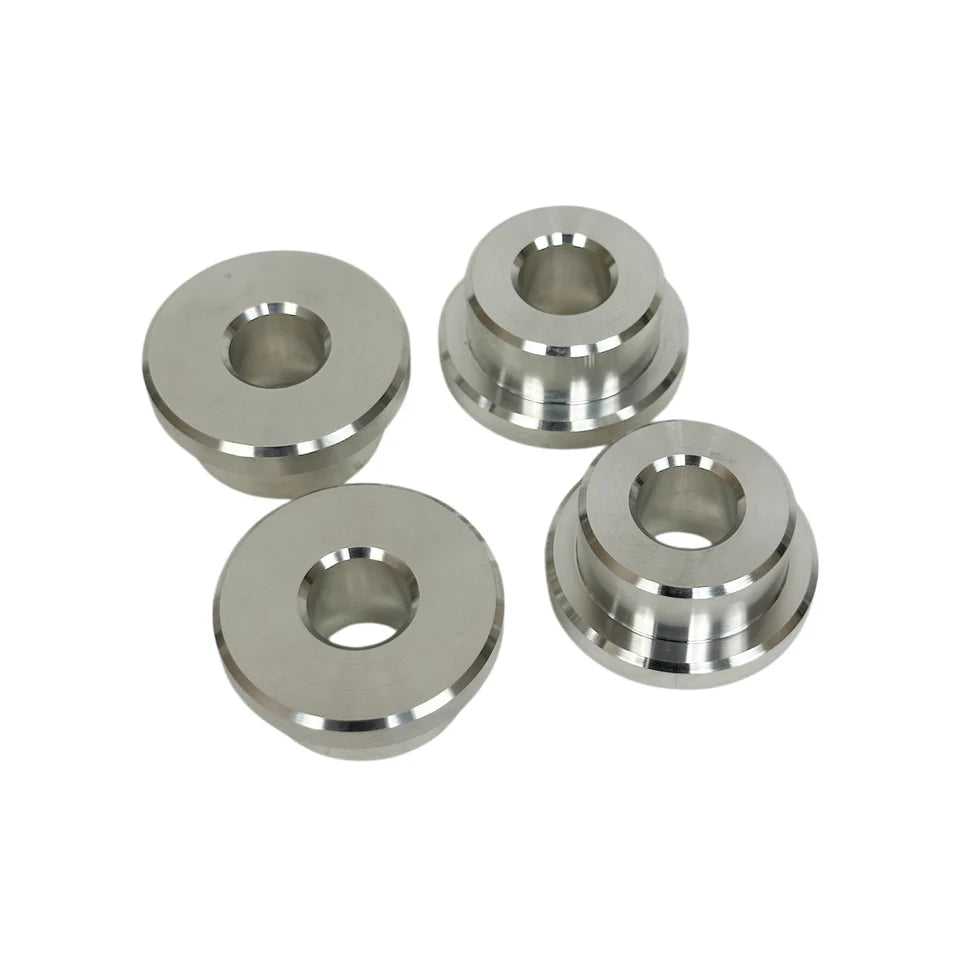 Square Riser Bushing Pro1 Solid Mount Billet Riser Bushing kit Raw Aluminum Dyna, FXR, Spor ...