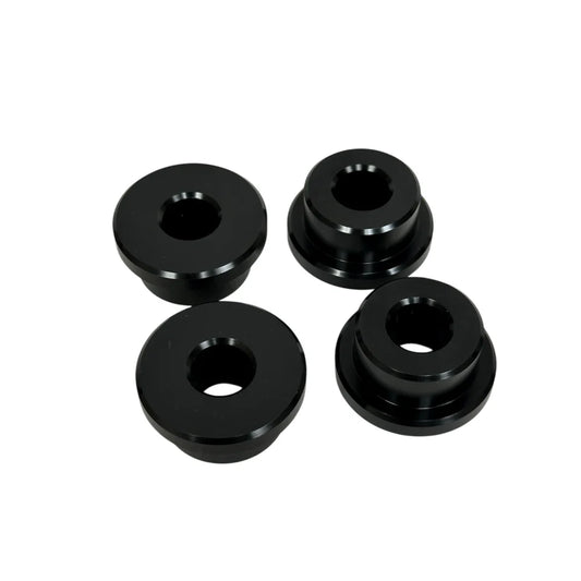 Solid Mount Billet Riser Bushing kit Black Anodized, Dyna, FXR, Sportster