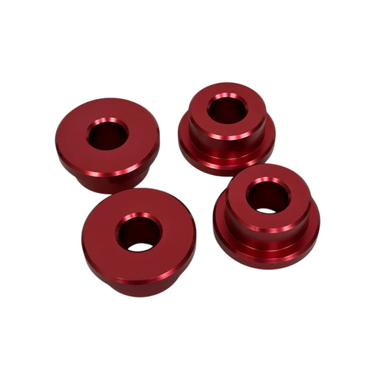 Solid Mount Billet Riser Bushing kit Red Anodized, Dyna, FXR, Sportster